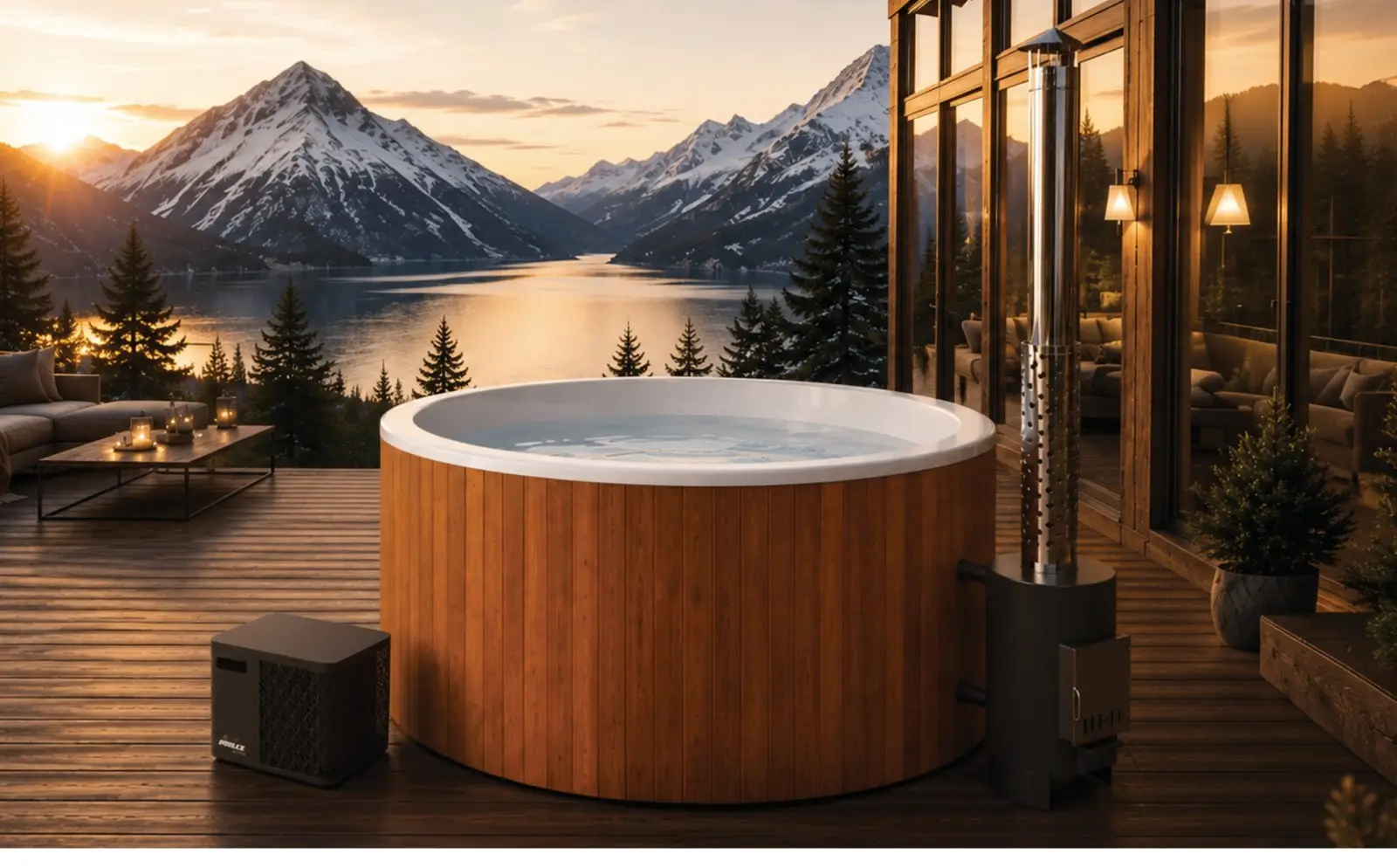 Poolstar — Avec son format généreux et sa forme ronde, le bain nordique Oskar offre un espace convivi