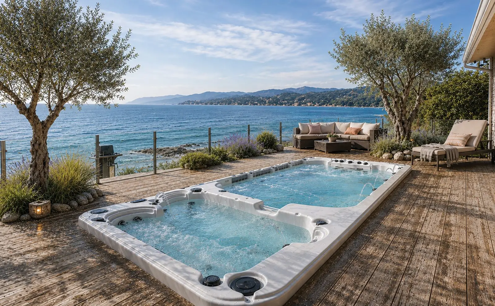World Pool Innovation — Le spa de nage AQUEX 19L offre 104 massages avec 52 jets et peut accueillir jusqu'à 6 pers